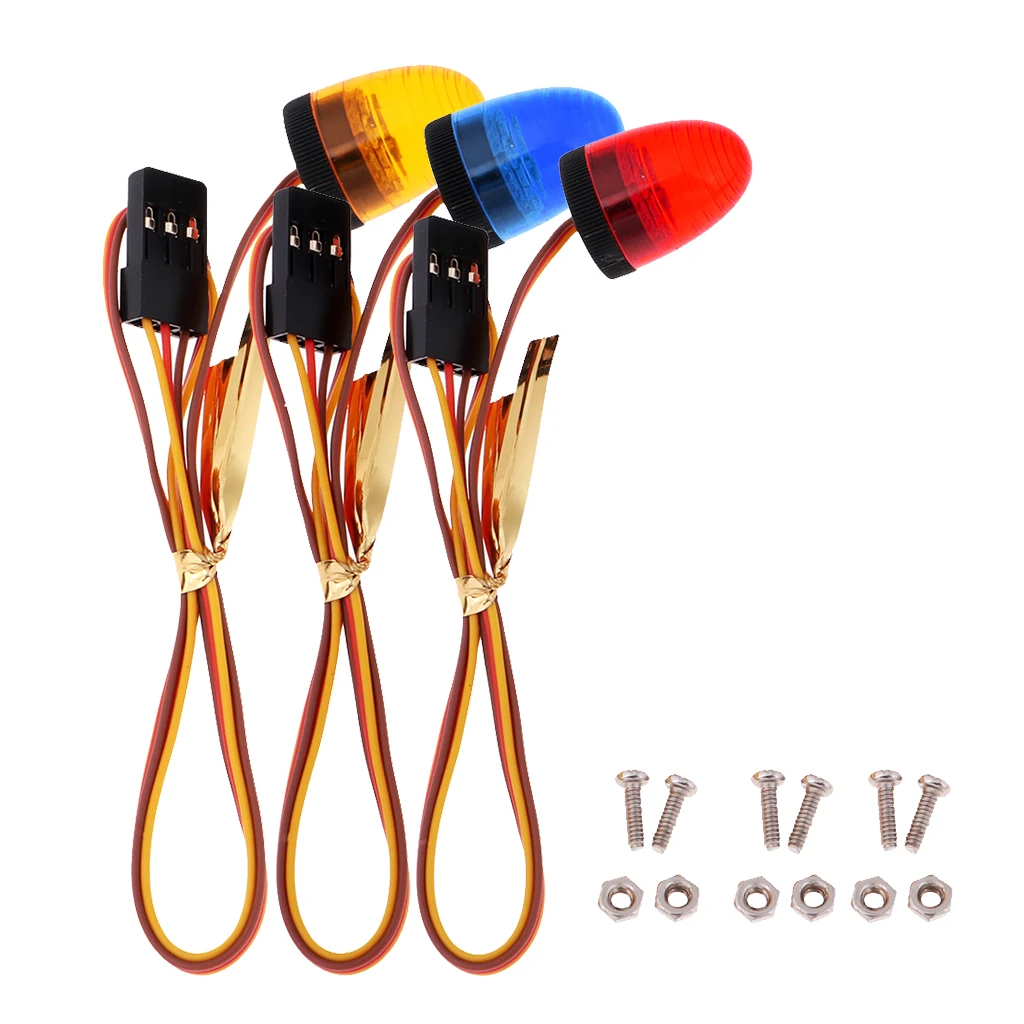 RC Car Rock Crawler Buggy Model Accessory 3CH LED Police Light Lamp