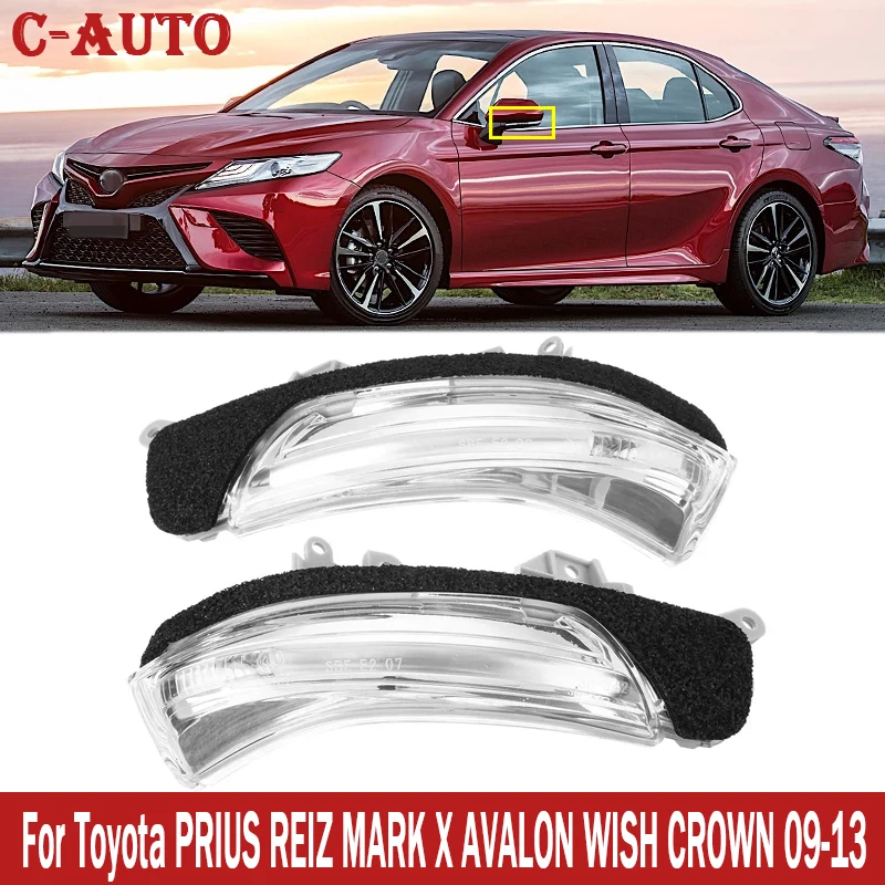 

C-Auto Car Left and Right Side Turn Signal Lamp Side Mirror Indicator Light For Toyota PRIUS REIZ MARK X AVALON WISH CROWN 09-13