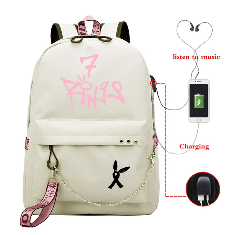Mochila Ariana Grande, маленький рюкзак, женские рюкзаки, милые школьные сумки для девочек-подростков, рюкзак для ноутбука, корейский рюкзак для путешествий - Цвет: 4