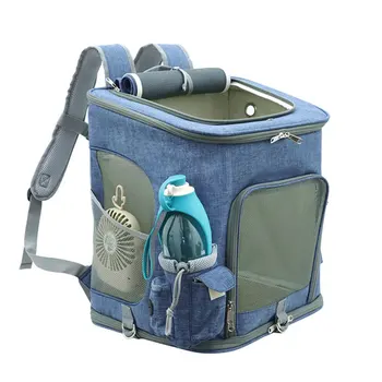 

Breathable Big Space Dog Backpack High-quality Nylon Pet Cat Dog Carrier Bag Adjustable Shoulder Strap Pet Travel Backpack