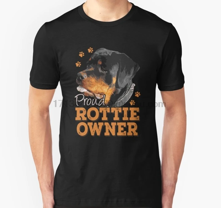 Мужская футболка с коротким рукавом Rottweiler Proud Rottie Owner Футболка женская Топы |