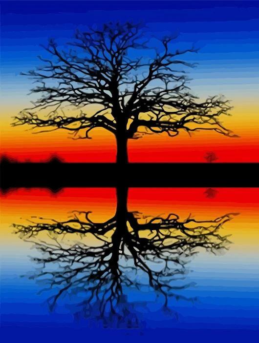 HUACAN Painting By Numbers Scenery Tree Drawing On Canvas HandPainted Sunset Art Picture Kits DIY Gift Home Decoration - Цвет: SZHC1-2494