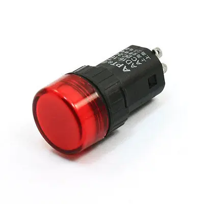 

AC/DC 24V 2 Pins Terminals Red Light Signal Indicators Lamp AD16-16E