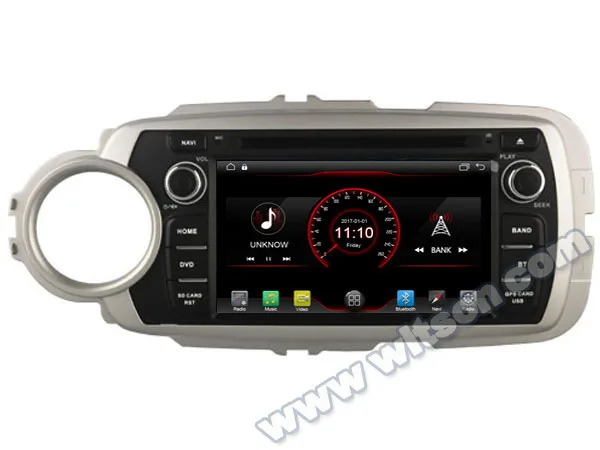 Автомобильный DVD мультимедийный навигатор 7 &quotAndroid 10 OS GPS радио для Toyota Yaris 2011-2018 и