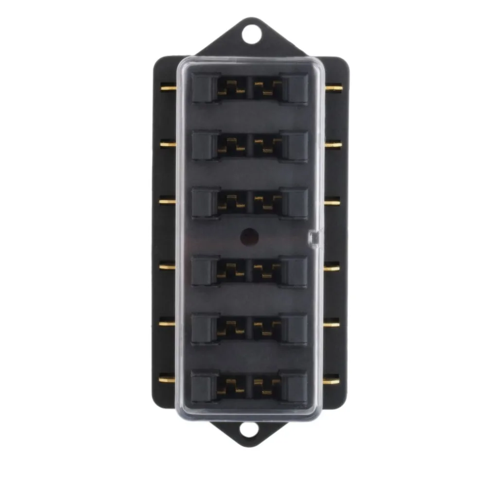 Универсальный 12V 6 способ предохранителей блок держатель предохранителя поле автомобиль цепи Автомобильная лезвие предохранителей автомобиля вспомогательное средство