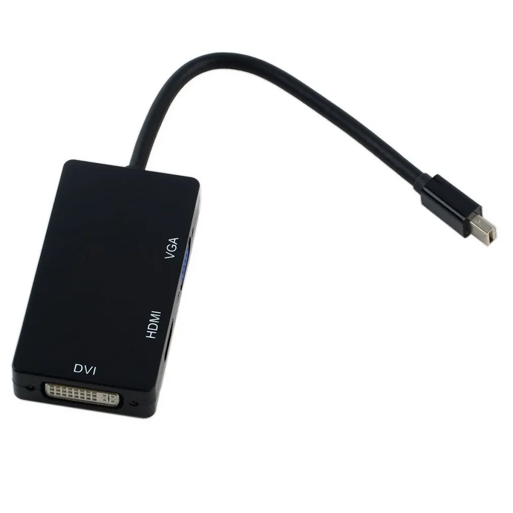 Конвертер HDI Mini Display Port Thunderbolt to DVI VGA HDMI 3 в 1 конвертер адаптер горячее новое
