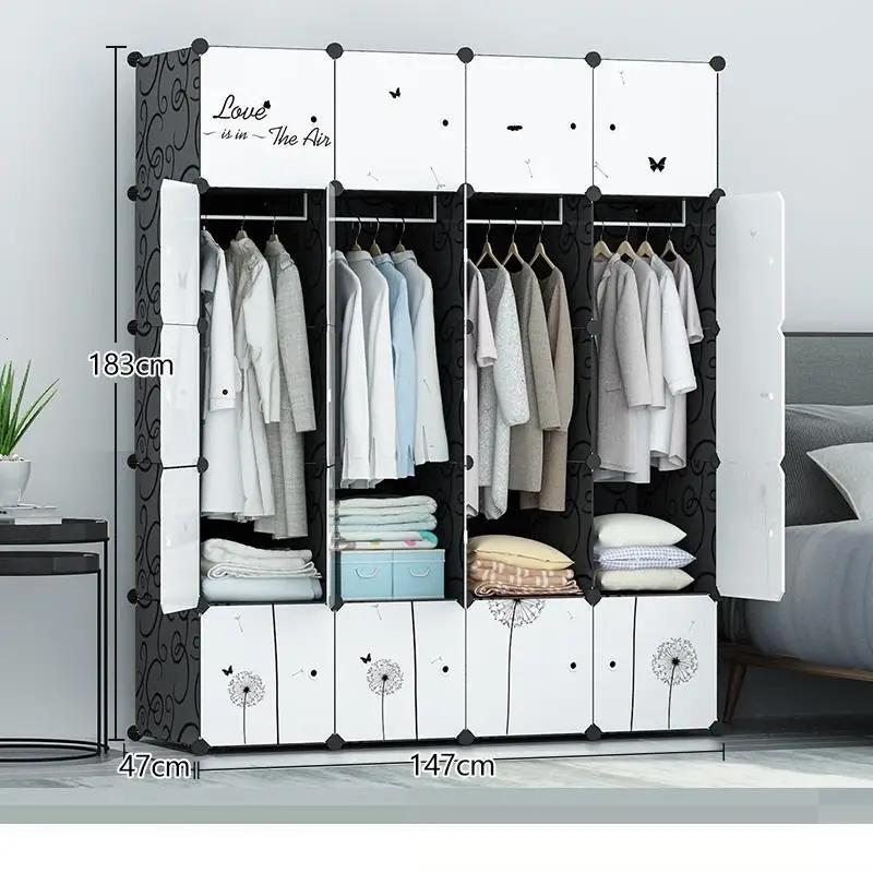MODEL D De Almacenamiento Moveis Para Casa Dressing Penderie Chambre Range Szafa Mueble мебель для спальни шкаф гардероб - Цвет: MODEL D