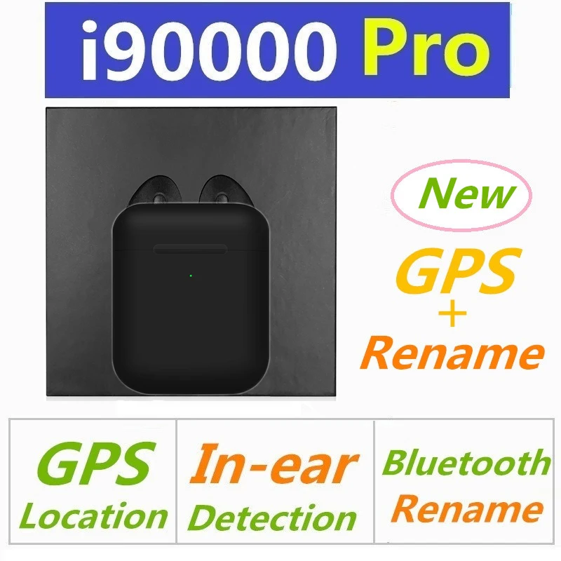 

i90000 Pro TWS Arie 2 GPS Wireless Earphone 8D ear plugs Super Bass Bluetooth 5.0 Earphone rename Earbuds mini PK I50000 i2000
