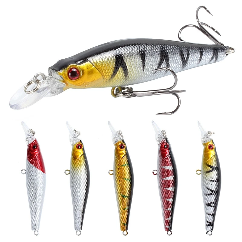 

5pcs/lot Minnow Fishing Lure 8.5cm 8.2g Crankba Sinking Isca Artificial Hard Bait Bass Pesca Wobblers Carp Fishing tackle