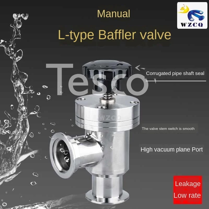 

Manual high vacuum baffle valve KF-10 KF-16 KF-25KF-40 KF-50 KF vacuum valve angle valve