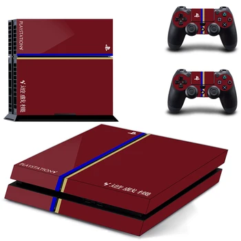 

Red Color Style Decal Skin Sticker for PS4 Playstation 4 Console Protection Film + 2Pcs Controllers Protective Cover DPTM2811
