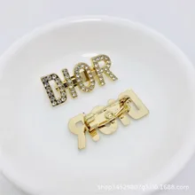 Стиль Горячая Распродажа модная английская буквенная Брошь со стразами для корсажа А-линия булавка металлическая креативная брошь Одежда