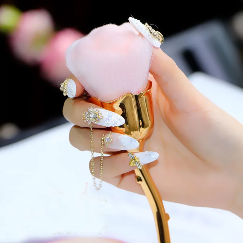 Nail Art пылевые Кисти для маникюра розовая кисть рассыпчатой пудры модные гелевые