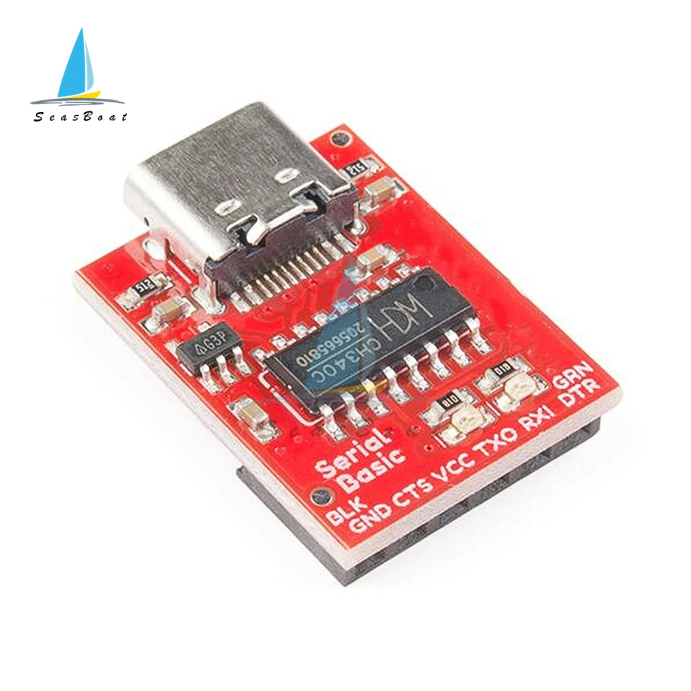 

3.3V 5V Type C USB to TTL Serial Port CH340C Module ISP Communicate Connector CH340 USB Bus Conversion Chip for STC MCU Download