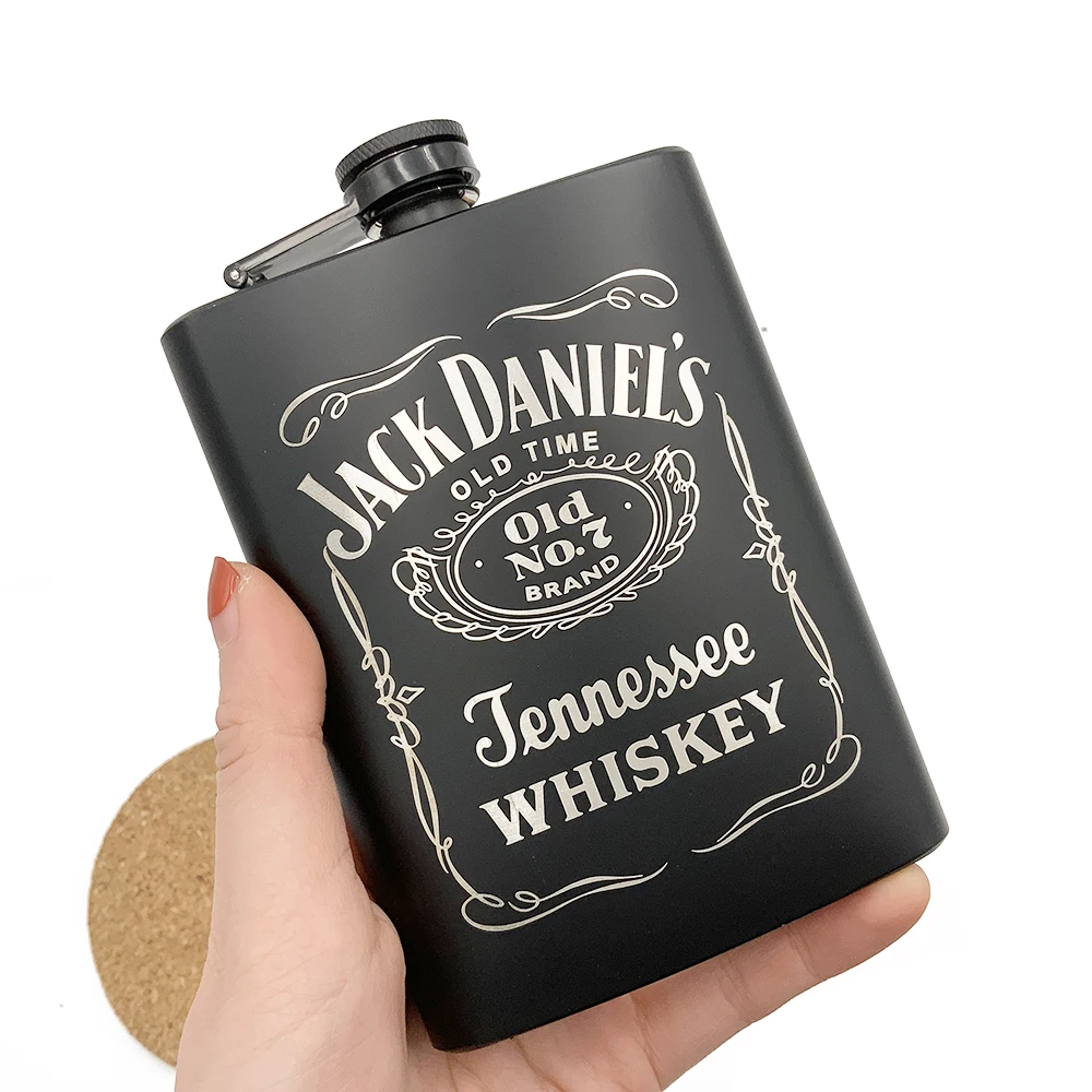 Leather Printed Hip Flask 4 Leather Printed Hip Flask 4