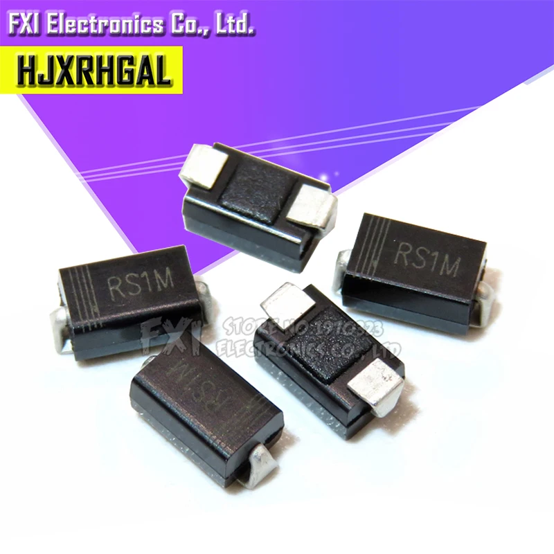 100 шт. 1N4001 M1 1N4004 M4 1N4007 M7 FR107 RS1M SMA выпрямительный диод FR207 RS2M HER108 US1M SF18 ES1J SF14 ES1D DO