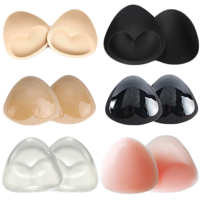 

1Pair Sponge Inserts In Bra Padded For Swimsuit Breast Push Up Fill Brassiere Breast Patch Pads Women Intimates Accessories 2021