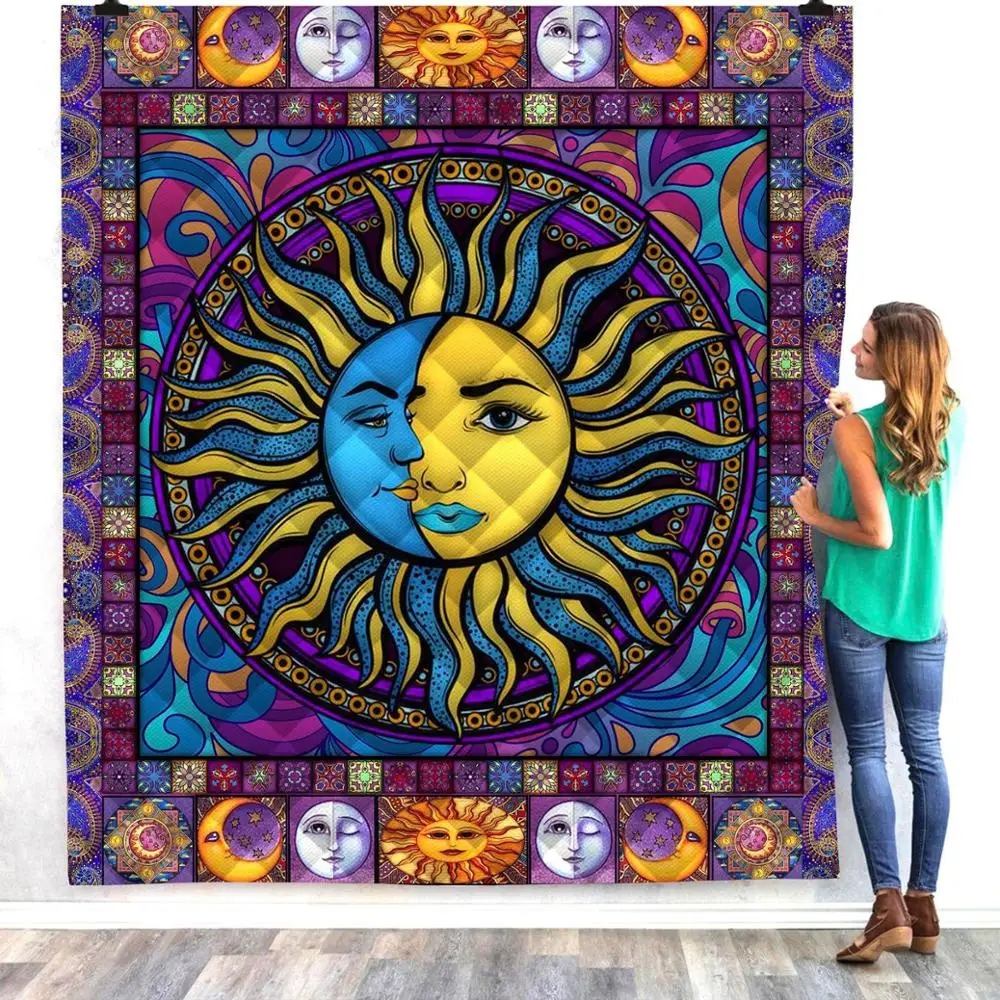 

Viking Tattoo 3D Quilt Blanket For Kids Adults Bedding Throw Soft Warm Thin Office Blanket With Cotton Quilt style-9