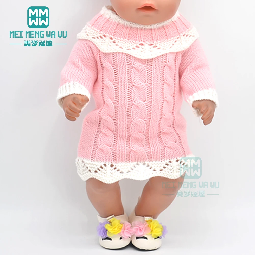

Doll Clothes fashion sweater suit, strap suit for 43 cm toy new born doll baby 18 Inch American doll Our Generation