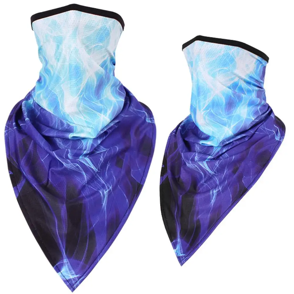 Flame Paisley Print Anti Sun Dustproof Breathable Bandana Neck Gaiter Face Cover Soft Neck Scarves