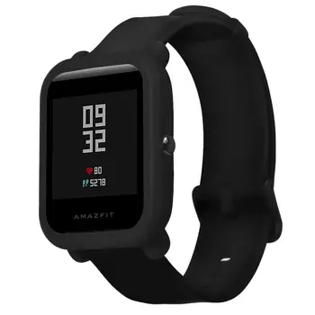 

Soft Silicone Full Case Cover For Huami Amazfit Bip Youth Watch Silicone Full Case Cover, Black
