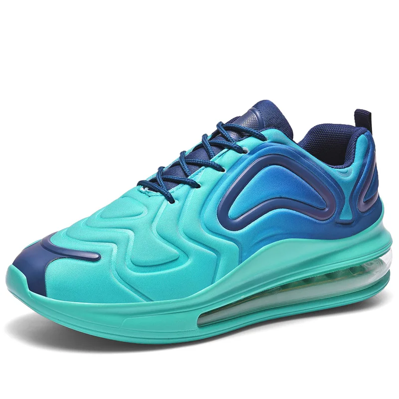 Мужские кроссовки с воздушной амортизацией для бега; модная повседневная спортивная обувь; Zapatos; удобная дышащая обувь для пробежек и тренировок - Цвет: Синий