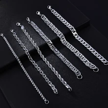 Браслет для мужчин и женщин, панцирная кубинская цепочка из нержавеющей стали, мужские и женские браслеты, ювелирные изделия для мужчин