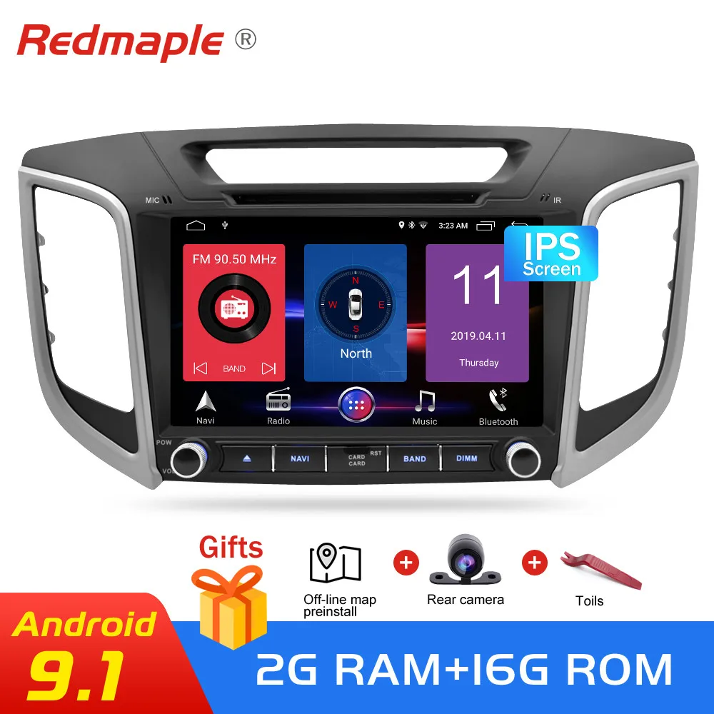 Top Android 9.1/9.0 Car DVD Radio GPS Player Multimedia For Hyundai ix25 Creta 2014-2019 WIFI Bluetooth Navigation Stereo Headunit 12
