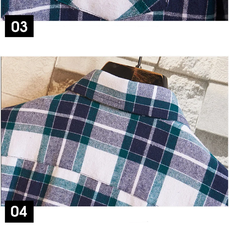 BOLUBAO Quality Brand Men Casual Shirts Tops Autumn Winter New Men's Cotton Plaid Shirt Comfortable Warm Long Sleeve Shirt Male
