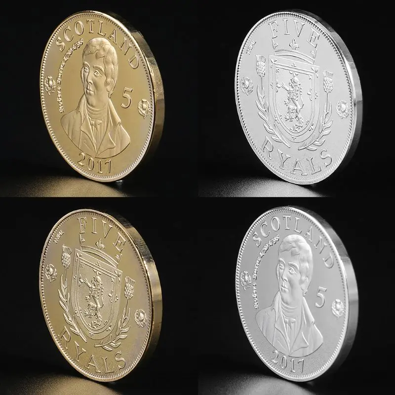 Шотландский поэт Робер Бернс Памятная коллекция монет подарок сувенир