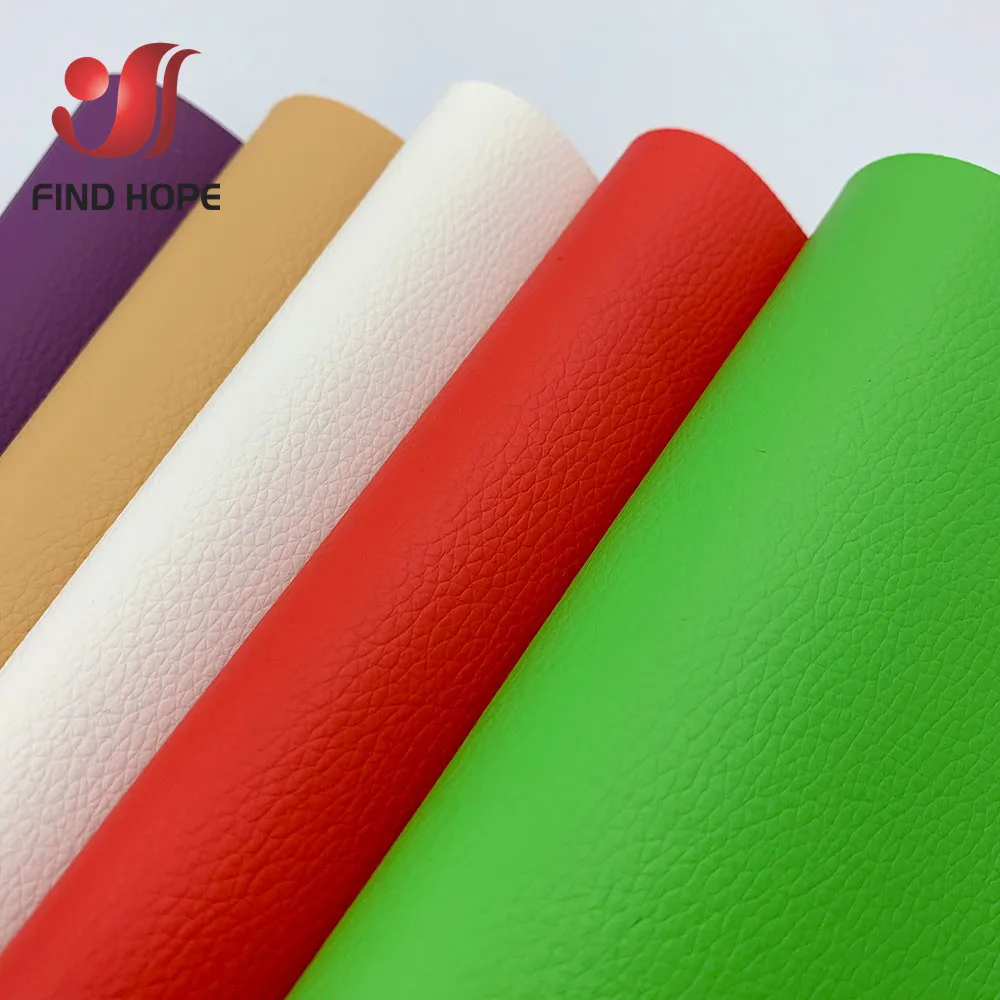 Litchi Pattern Waterproof Faux Leather Fabric for DIY Sewing and Crafting