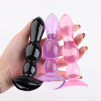 Silicone Anal Dildo No Vibrator Male Prostate Massager Anal Beads Plug G Spot Butt Plug Masturbation Anal Sex Toys for Couple 2