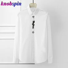 Брендовая мужская рубашка Новое поступление модные тонкие деловые мужские рубашки с длинными рукавами мужские рубашки однотонная одежда Большие размеры