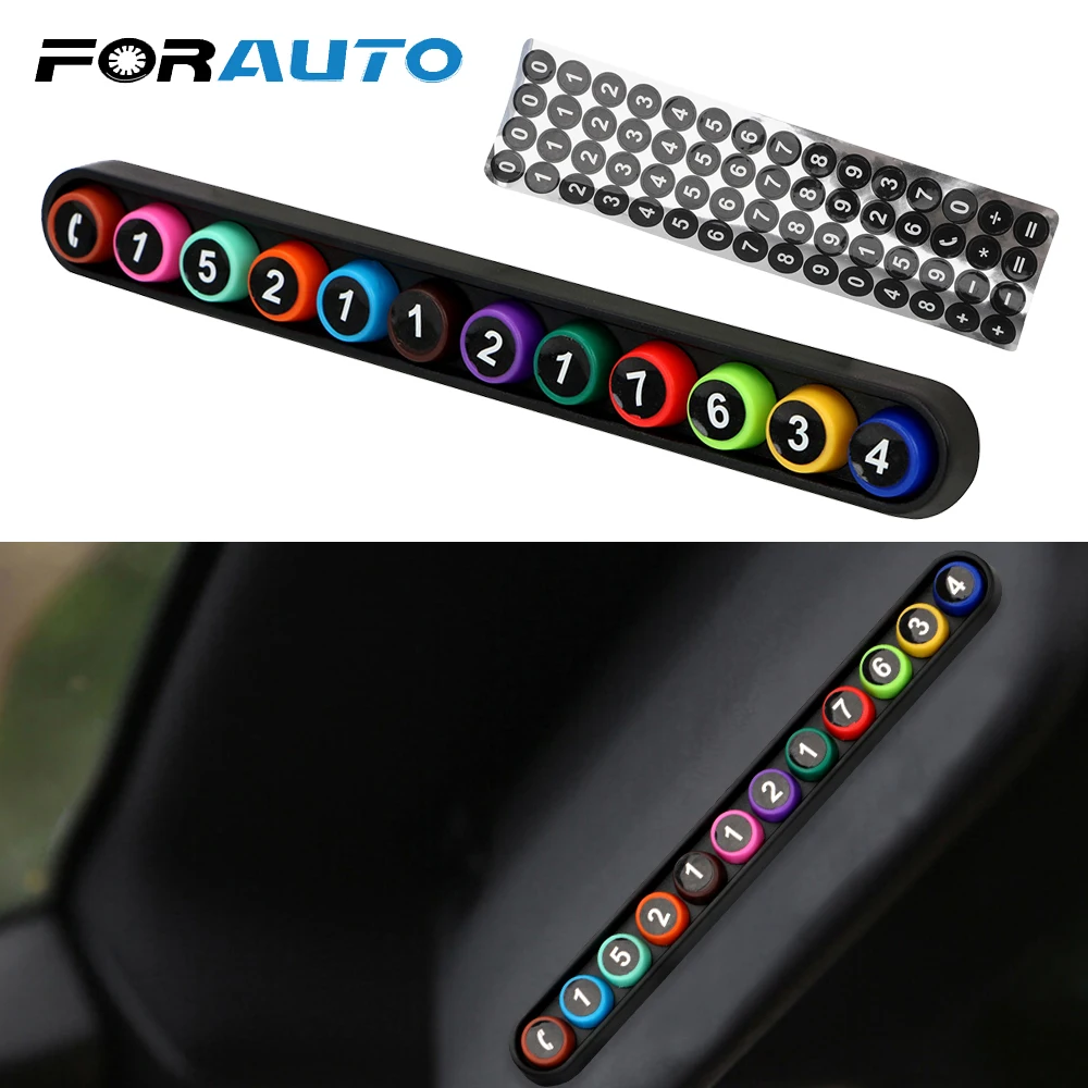 

FORAUTO DIY Car Temporary Parking Card Mobile Phone Number Card Self-adhesive Temporary Parking Car Sticker Auto Accessories