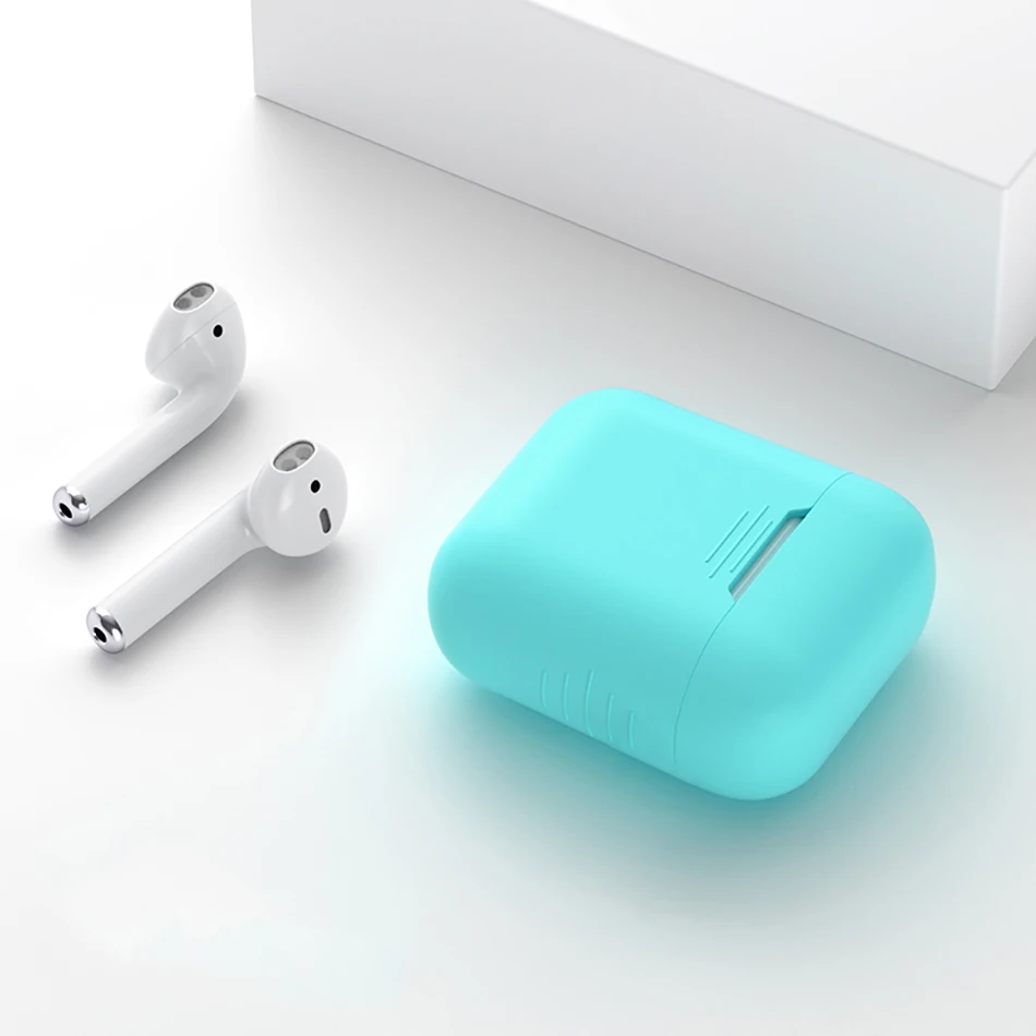 Кожаный чехол для Airpods для Air Pods Чехлы Bluetooth наушники защита для кожи для Airpod чехол Аксессуары для наушников - Цвет: just as the picture