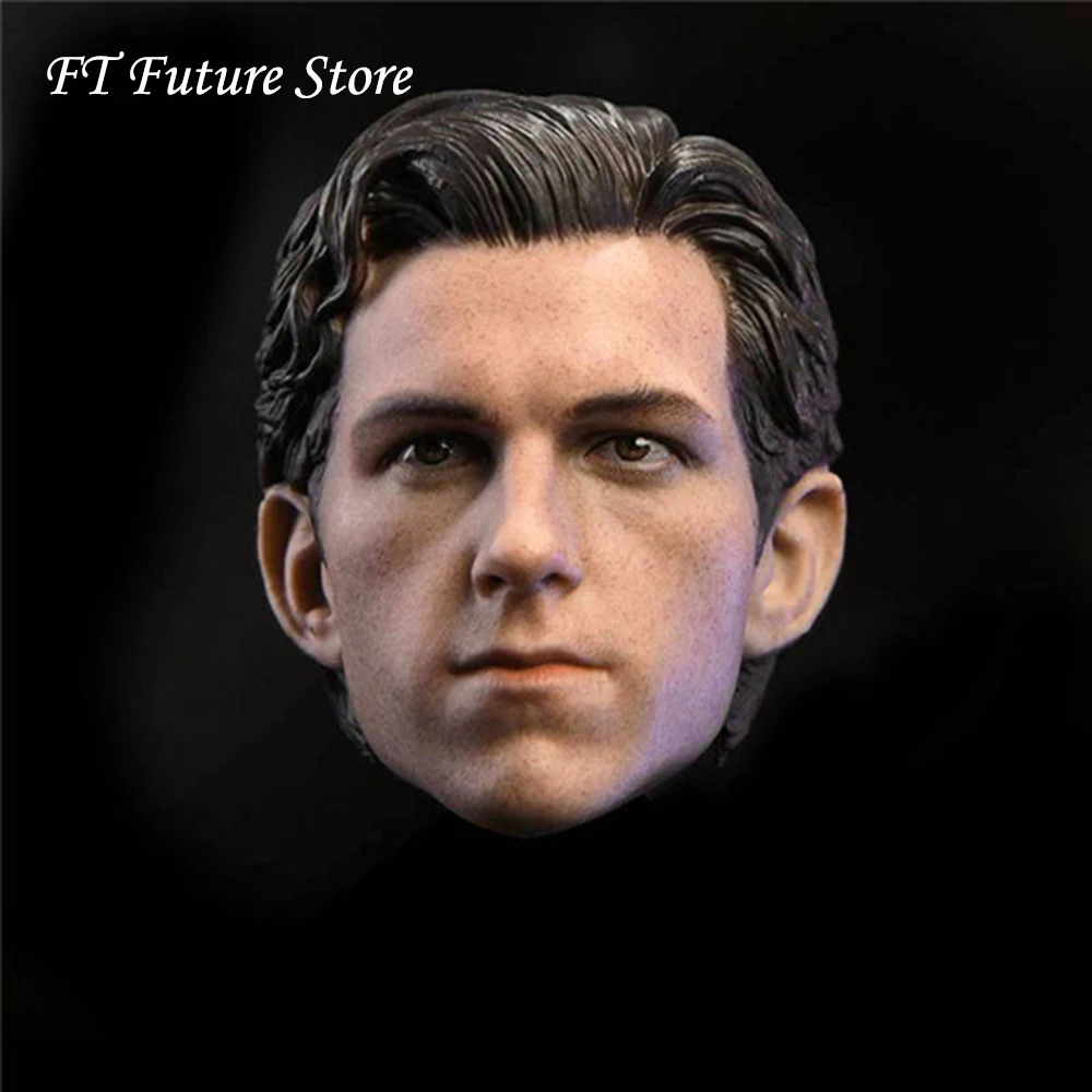 

In Stock Spider-man Peter Parker Head Sculpt 1/12 Spiderman Head Carved Model with Neck Connector for SHF 6'' Male Body