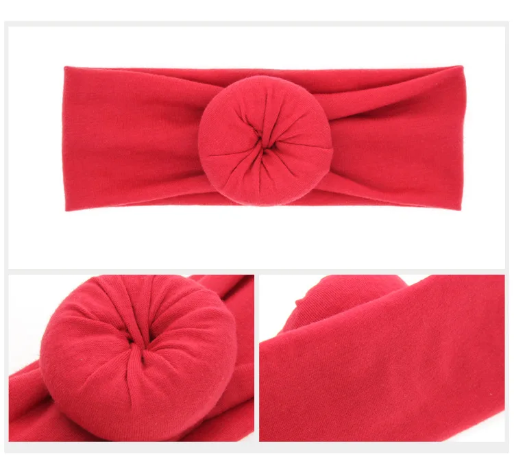 Новинка 2018 Осенняя детская повязка для волос хлопок спандекс однотонные модные