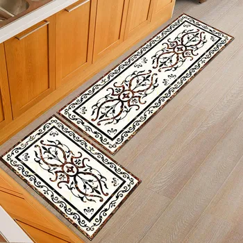 

Anti-slip Dustproof Kitchen Flower Mat Living Room Bedside Gym Carpet Dining Room Tatami Mats Prayer Rugs