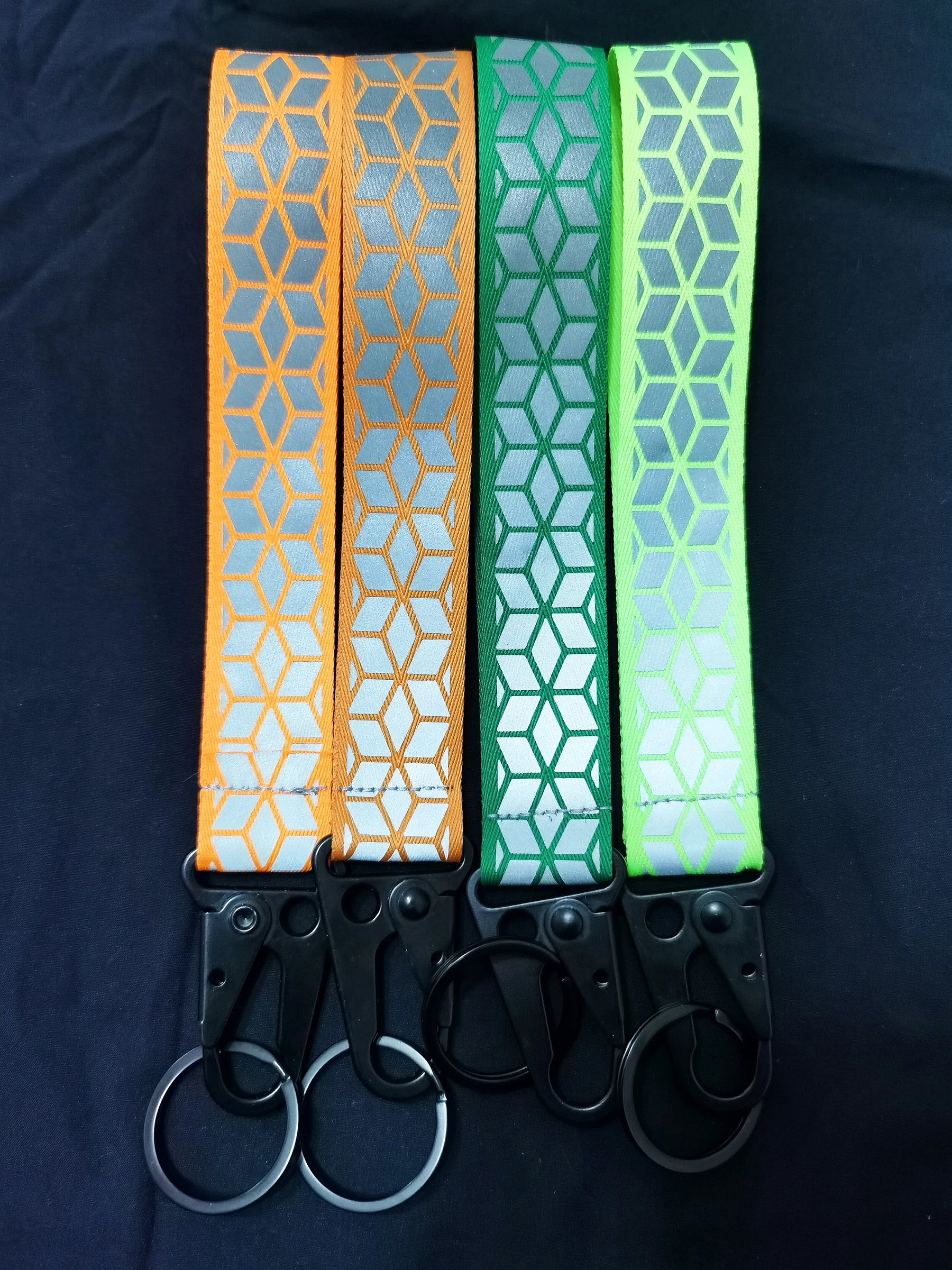 Car Reflective Keychains High Visibility Webbing Material For Bag Pendant Accessories 2.5cm