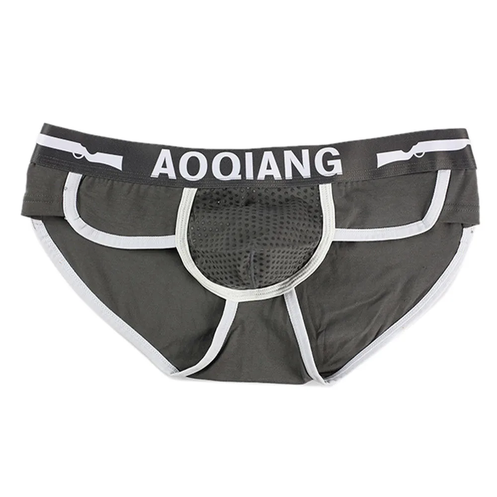 Men's underwear breathable sexy briefs boxer briefs shorts soft cotton underwear protruding casual beach shorts men 30N22 (6)