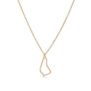 

Small North America Caribbean Barbados Map Necklaces Outline Country Barbados Island Continent Pendant Chain Women Jewelry