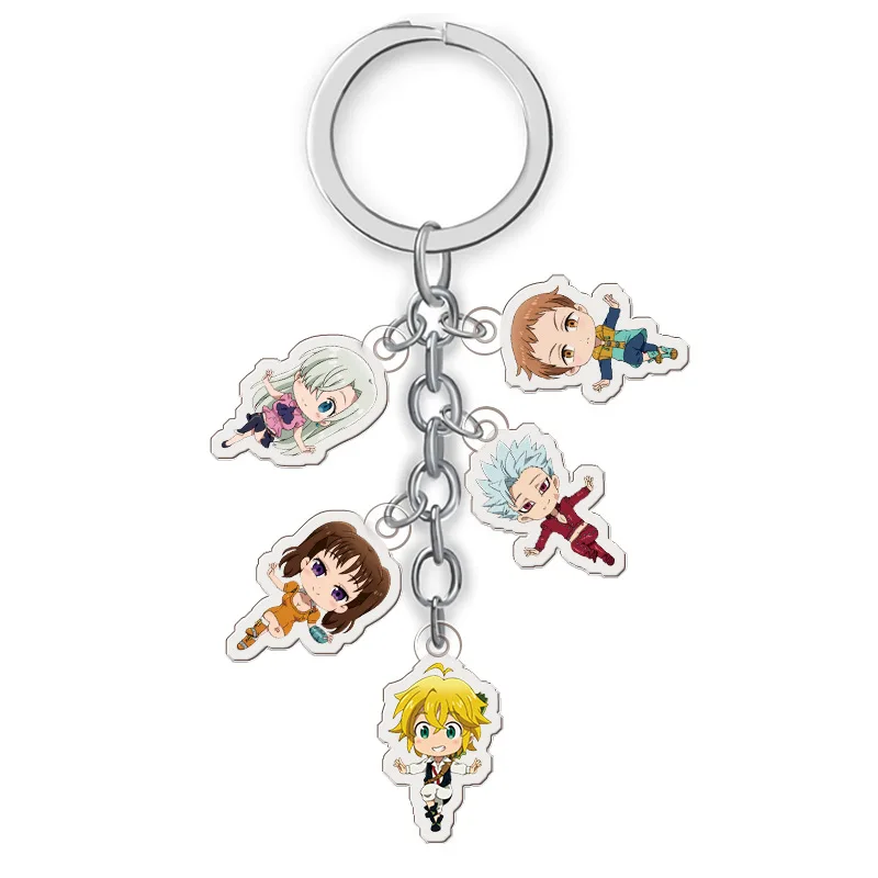 

Anime Peripheral Seven Deadly Sins Acrylic Keychain Five-a Set of Doll