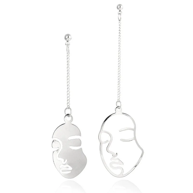 Asymmetrical funny creativity earrings3