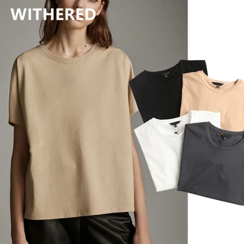 Withered-Camiseta básica de algodón para mujer, Top harajuku, camisetas para mujer 2020