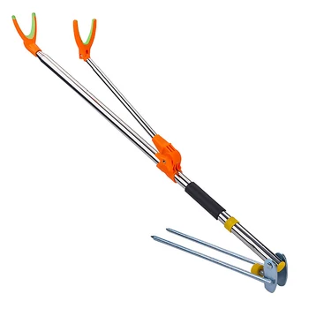 

Fishing Rod Stand Bracket Adjustable Fishing Rods Holder Double Support Telescoping Fishing Tool