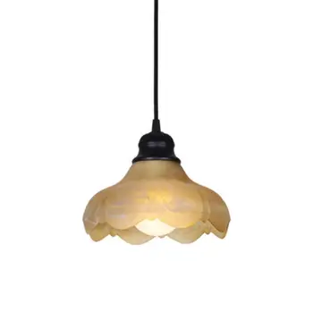 

HAIXIANGBrown Glass Chandelier Hallway Ceiling Lamp Hanging Chain Light for Front Room Ceiling Fixtures