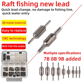 

Raft Fishing Weight Lead Sinker Fishing Tackle Split Lead Shot Sinker copper Fishing Line Protector Accessories Tool With box