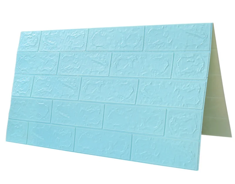 70*77 3D наклейка на кирпичную стену DIY самоклеющаяся декоративная пена водостойкие обои для детской комнаты Кухня наклейка s - Цвет: light blue