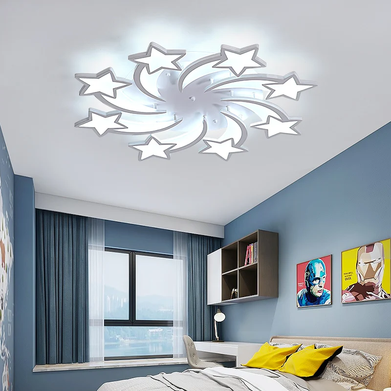  Modern LED Chandelier Stars Ceiling chandeliers Lighting With Remote Control For Living Room Bedroo - 4000348043538