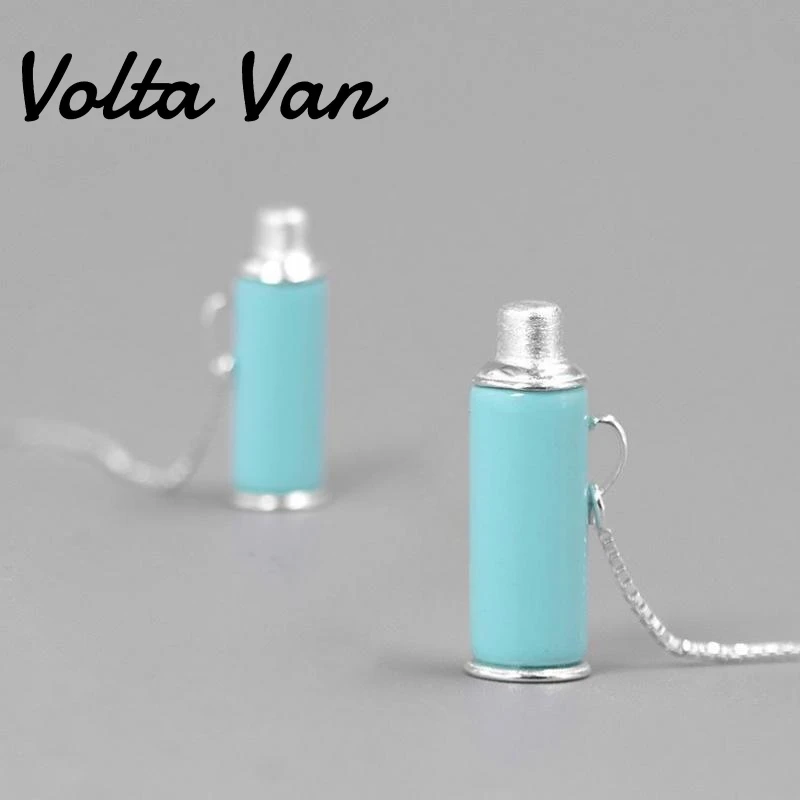 

Женские серьги-подвески Volta Van, элегантные серьги серебряной и бирюзовой расцветки, Новые Модные Изящные ювелирные украшения, 2022